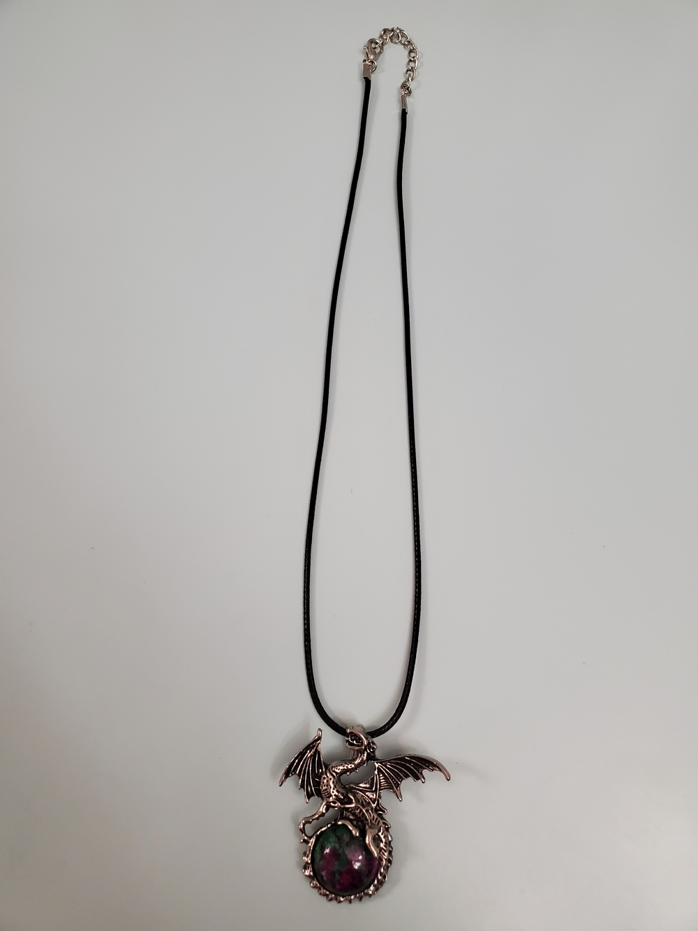 Dragon Pendant Necklace with Black Cord - Unbranded